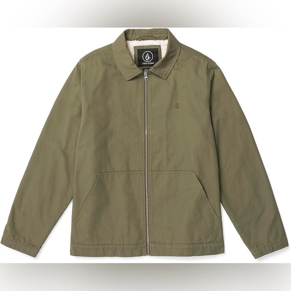 Volcom Men's Palm Drive Faux Sherpa Lined Jacket – Utility Workwear - Picture 2 of 5